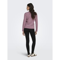 JDY Pisa L/S Print Bluse - Windsor Wine