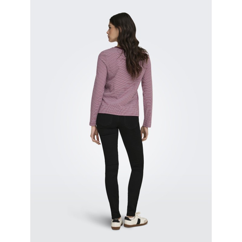 JDY Pisa L/S Print Bluse - Windsor Wine