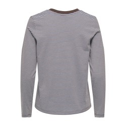 JDY Pisa L/S Print Bluse - Coffee Bean / Kentucky Blue