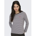JDY Pisa L/S Print Bluse - Coffee Bean / Kentucky Blue