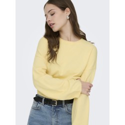 ONLY Loyal Amalio L/S Strik Pullover - Sunlight