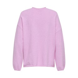 ONLY Loyal Amalio L/S Strik Pullover - Super Pink