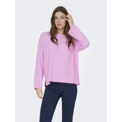 ONLY Loyal Amalio L/S Strik Pullover - Super Pink