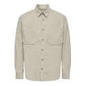 ONLY & SONS Fløjl Overshirt - Silver Linning