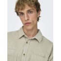 ONLY & SONS Fløjl Overshirt - Silver Linning