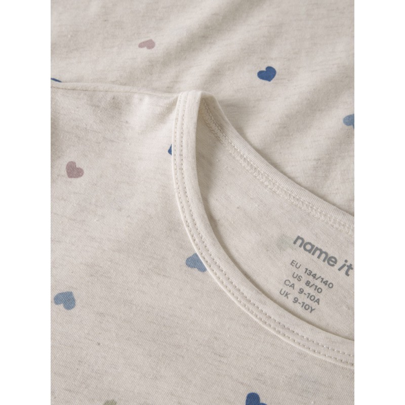 NAME IT Kids Hjerte Natkjole - Peyote Melange