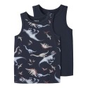NAME IT Mini Dino Tanktop 2-pak - Navy Blazer