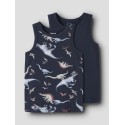 NAME IT Mini Dino Tanktop 2-pak - Navy Blazer