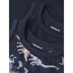 NAME IT Mini Dino Tanktop 2-pak - Navy Blazer