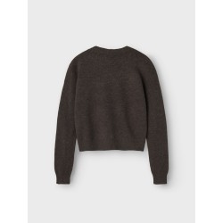 LMTD Lodet L/S Kort Strik - Chocolate brown