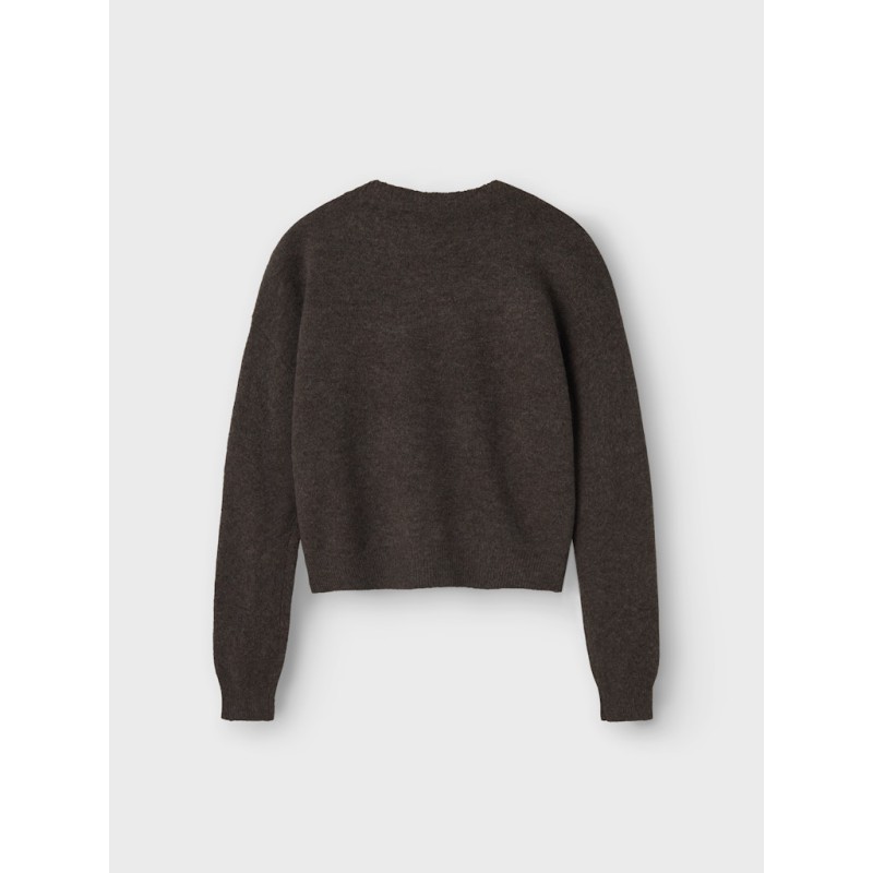 LMTD Lodet L/S Kort Strik - Chocolate brown