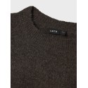 LMTD Lodet L/S Kort Strik - Chocolate brown