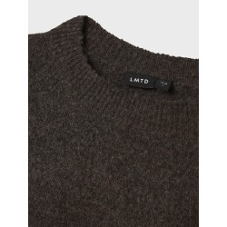 LMTD Lodet L/S Kort Strik - Chocolate brown