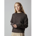 LMTD Lodet L/S Kort Strik - Chocolate brown
