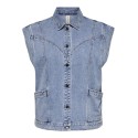 CARMAKOMA Kennedy Denim Vest - Medium Blue Denim