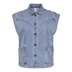 CARMAKOMA Kennedy Denim Vest - Medium Blue Denim