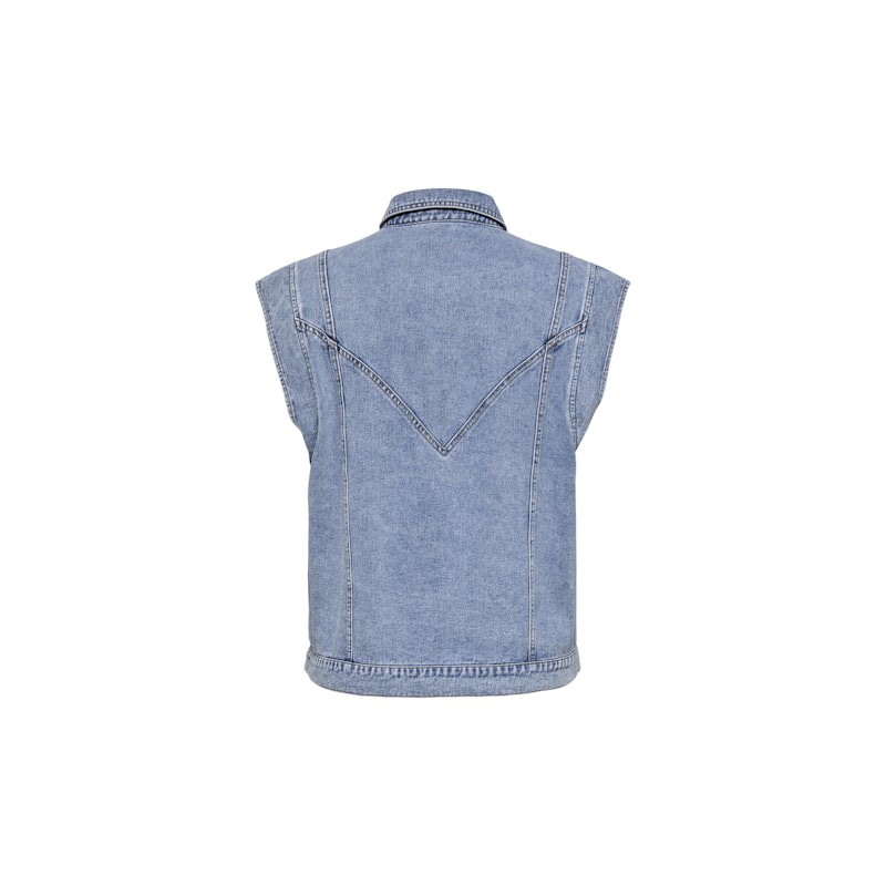 CARMAKOMA Kennedy Denim Vest - Medium Blue Denim