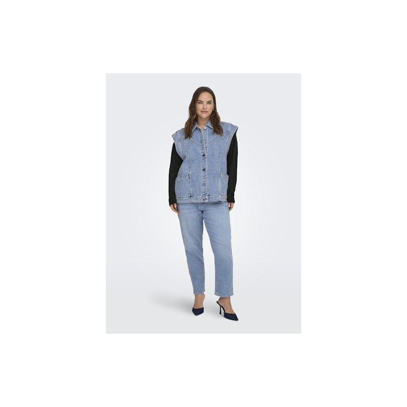 CARMAKOMA Kennedy Denim Vest - Medium Blue Denim