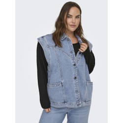 CARMAKOMA Kennedy Denim Vest - Medium Blue Denim