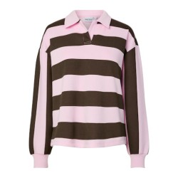 PIECES Filucca L/S Polo Shirt - Pink Tulle