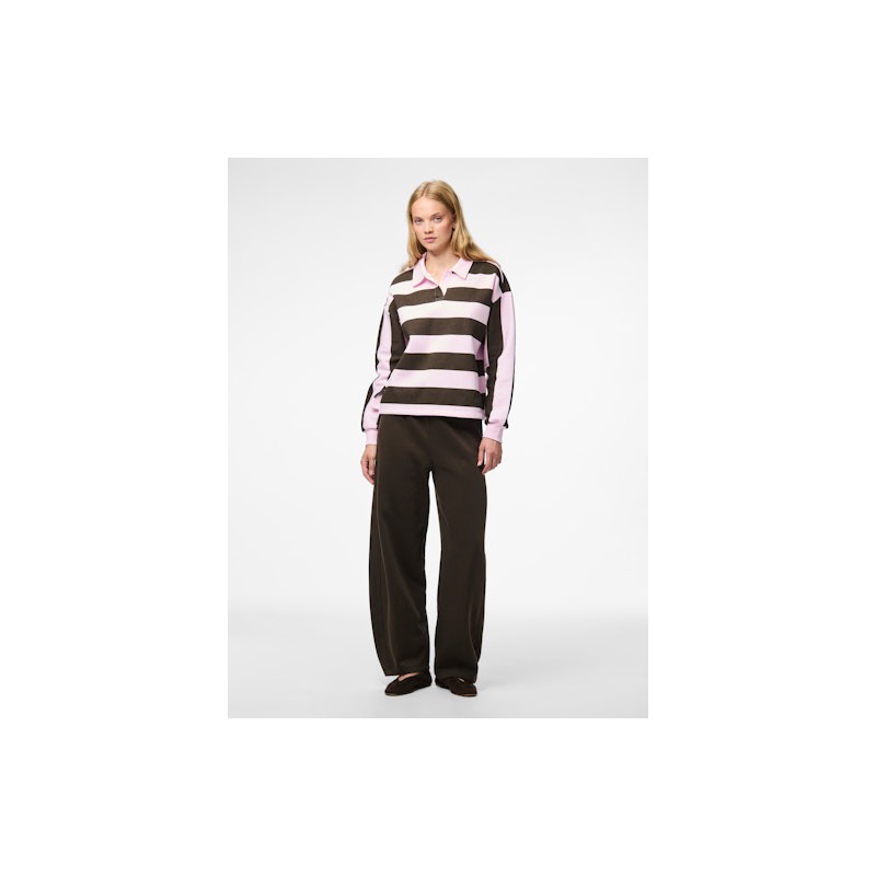 PIECES Filucca L/S Polo Shirt - Pink Tulle