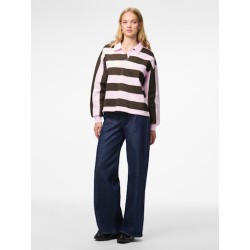 PIECES Filucca L/S Polo Shirt - Pink Tulle