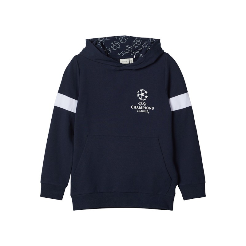 NAME IT Kids UEFA Theodore Sweat Hoodie - Dark Sapphire