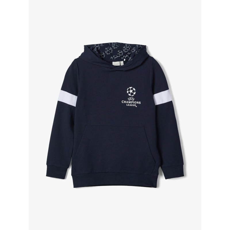 NAME IT Kids UEFA Theodore Sweat Hoodie - Dark Sapphire