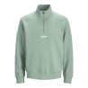 JACK & JONES SOHO Sweat Quarter Zip - Mineral Blue