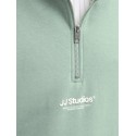 JACK & JONES SOHO Sweat Quarter Zip - Mineral Blue