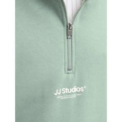 JACK & JONES SOHO Sweat Quarter Zip - Mineral Blue
