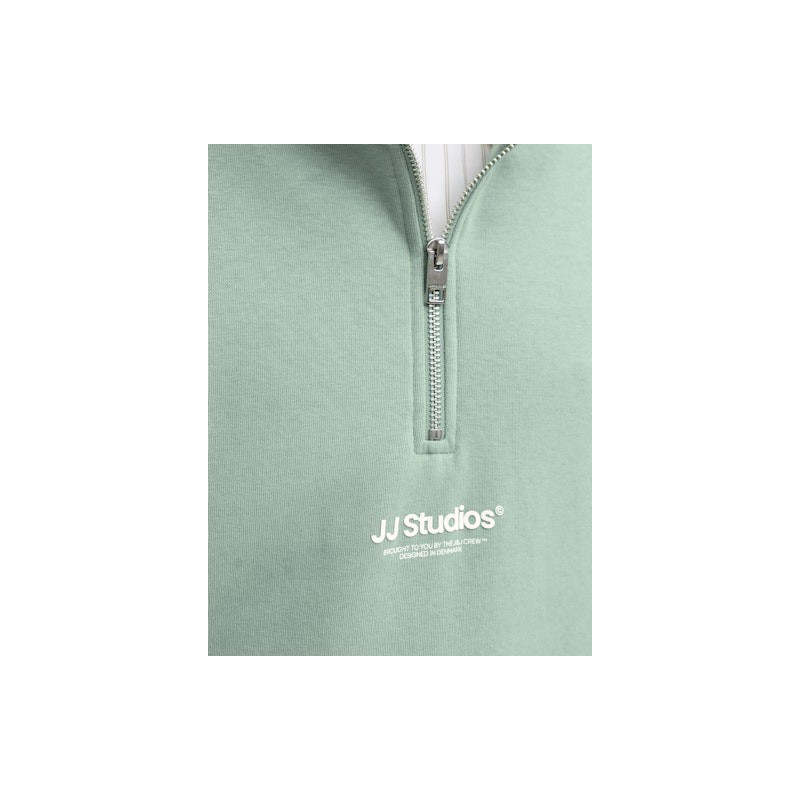 JACK & JONES SOHO Sweat Quarter Zip - Mineral Blue