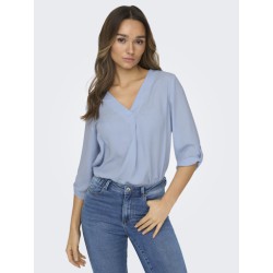 JDY Divya 3/4 Top - Cerulean