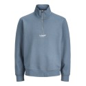 JACK & JONES SOHO Sweat Quarter Zip - Blue Mirage