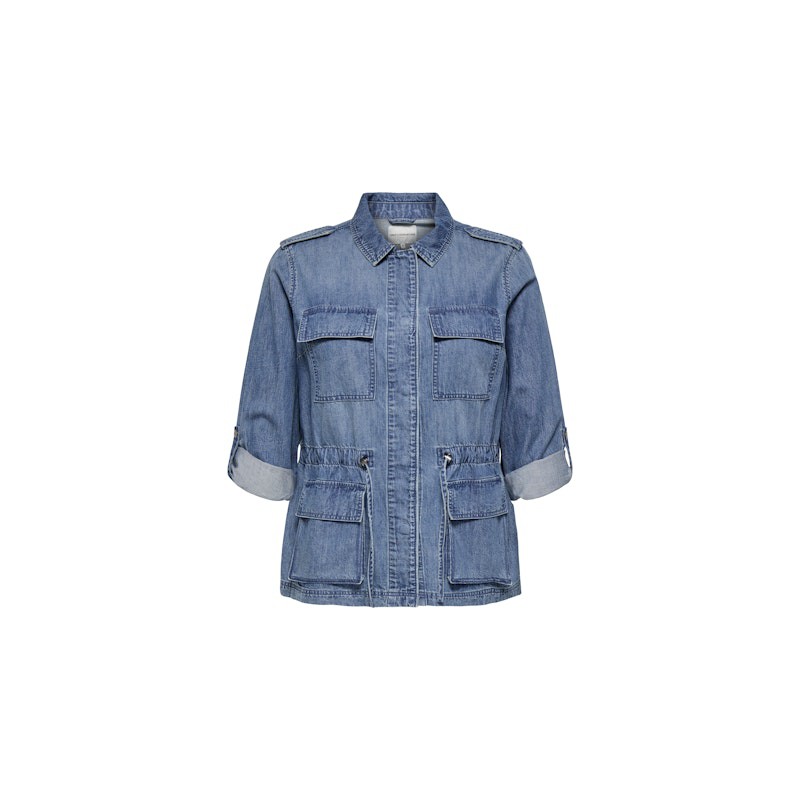 CARMAKOMA Kenya L/S Denim Jakke - Medium Blue Denim