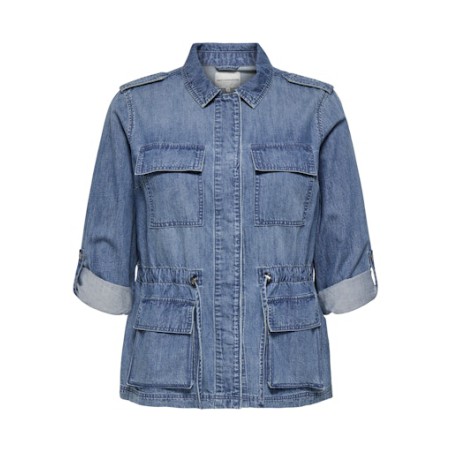 CARMAKOMA Kenya L/S Denim Jakke - Medium Blue Denim