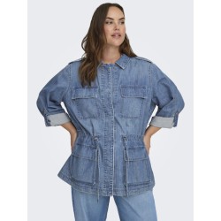 CARMAKOMA Kenya L/S Denim Jakke - Medium Blue Denim