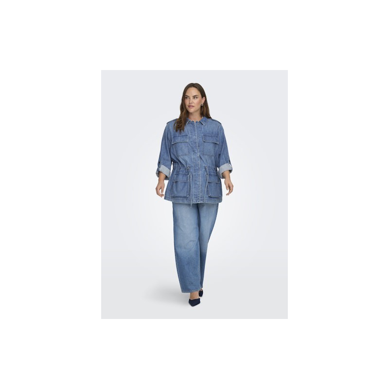 CARMAKOMA Kenya L/S Denim Jakke - Medium Blue Denim
