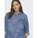 CARMAKOMA Kenya L/S Denim Jakke - Medium Blue Denim