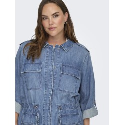 CARMAKOMA Kenya L/S Denim Jakke - Medium Blue Denim