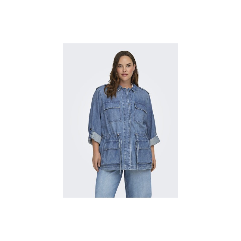 CARMAKOMA Kenya L/S Denim Jakke - Medium Blue Denim