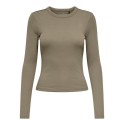 ONLY Val L/S O-Neck Top - Walnut