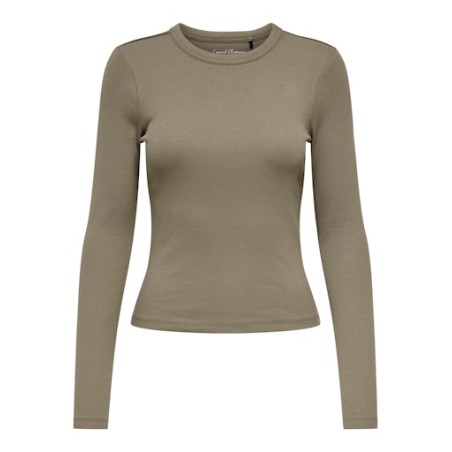 ONLY Val L/S O-Neck Top - Walnut