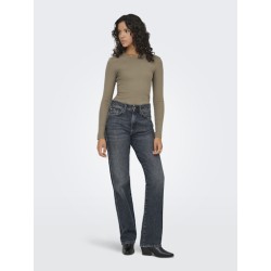 ONLY Val L/S O-Neck Top - Walnut