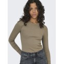ONLY Val L/S O-Neck Top - Walnut