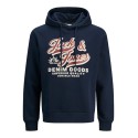 Jack & Jones PLUS Logo sweat hoodie COL 25/26 - Sky Captain