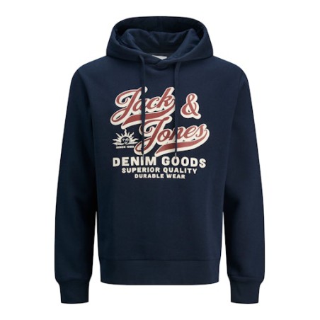 Jack & Jones PLUS Logo sweat hoodie COL 25/26 - Sky Captain
