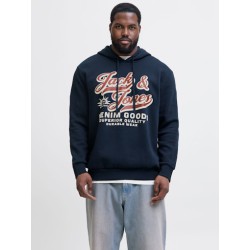 Jack & Jones PLUS Logo sweat hoodie COL 25/26 - Sky Captain