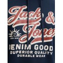 Jack & Jones PLUS Logo sweat hoodie COL 25/26 - Sky Captain
