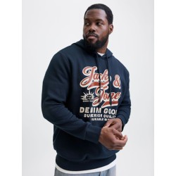 Jack & Jones PLUS Logo sweat hoodie COL 25/26 - Sky Captain
